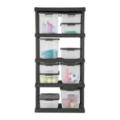 Sterilite 25 Qt ShelfTote Gray Lid Clear Base W/Gray Latches 10 Sterilite 25 Qt ShelfTote Gray Lid Clear Base W/Gray Latches -IRIS Storage Deals Store GUEST 17842dc7 f80c 41da 805f 6a2d82422f02
