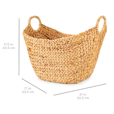 Best Choice Products Portable Large Hand Woven Wicker Braided Storage Laundry Basket Organizer W/ Handles 6 Best Choice Products Portable Large Hand Woven Wicker Braided Storage Laundry Basket Organizer W/ Handles - Image 6