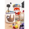 3 Sprouts Canvas Foldable Storage Laundry Or Toy Basket Bin For Baby, Toddlers, And Kids With Handles For Easy Transportation, Sloth