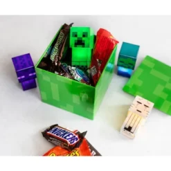 Ukonic Minecraft Creeper Tin Storage Box Cube Organizer With Lid | 4 Inches -IRIS Storage Deals Store GUEST 17e0c827 9e65 42c3 916d c94f6a1a2261