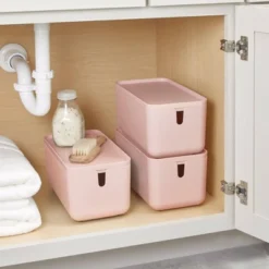 Cade Lidded Storage Bin Blush - IDESIGN 8 Cade Lidded Storage Bin Blush - IDESIGN -IRIS Storage Deals Store GUEST 18366a86 9f1f 4611 939b aa5c2822b048