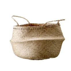 Seagrass Basket With Handles 12" X 19" Natural - Storied Home