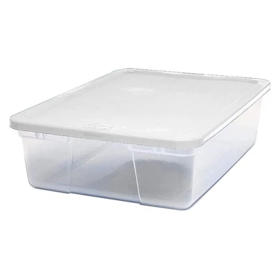 Homz 28 Quart Snaplock Clear Plastic Storage Tote Container Bin With Secure Lid And Handles For Home And Office Organization, 2 Pack 1 Homz 28 Quart Snaplock Clear Plastic Storage Tote Container Bin With Secure Lid And Handles For Home And Office Organization, 2 Pack
