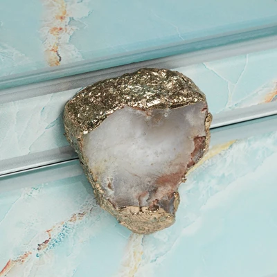 Parisian Shiny Blue Agate Glass Decorative Boxes Set Of 2 2 Parisian Shiny Blue Agate Glass Decorative Boxes Set Of 2 - Image 2