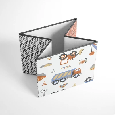Bacati - Construction Multicolor Boys Cotton Storage Box Large 1 Bacati - Construction Multicolor Boys Cotton Storage Box Large