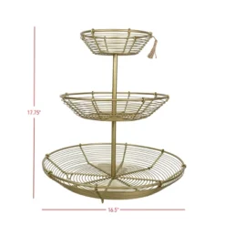3-Tiered Basket Riser Brass Metal With Jute Tassel By Foreside Home & Garden 9 3-Tiered Basket Riser Brass Metal With Jute Tassel By Foreside Home & Garden -IRIS Storage Deals Store GUEST 1b481238 7ca9 4d51 9296 465a5db7387b