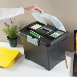 Sterilite Portable Lockable File Box Organizer With Handle (8 Pack) -IRIS Storage Deals Store GUEST 1bada124 6771 4120 93b7 5d549a839361