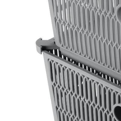 Simplify 2pk Large Slide And Stack Storage Shallow Totes Gray 5 Simplify 2pk Large Slide And Stack Storage Shallow Totes Gray - Image 5