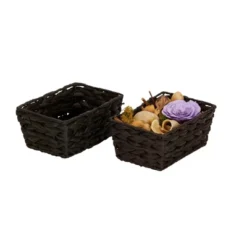 Household Essentials Set Of 4 Hyacinth Stained Baskets Brown 24 Household Essentials Set Of 4 Hyacinth Stained Baskets Brown -IRIS Storage Deals Store GUEST 1d253445 3706 439b a5b6 b86ab93c9305