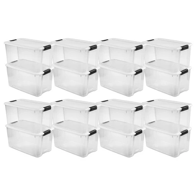 Sterilite 70 Quart Clear Plastic Stackable Storage Container Bin Box Tote With White Latching Lid Organizing Solution For Home & Classroom 8 Sterilite 70 Quart Clear Plastic Stackable Storage Container Bin Box Tote With White Latching Lid Organizing Solution For Home & Classroom - Image 8