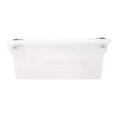 Homz 15.5 Qt Plastic Multipurpose Stackable Clear Storage Container Bins With Lid For Home Or Office Organization, Gray Latch (16 Pack) 3 Homz 15.5 Qt Plastic Multipurpose Stackable Clear Storage Container Bins With Lid For Home Or Office Organization, Gray Latch (16 Pack) - Image 3