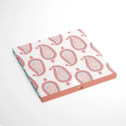 Bacati - Sophia Paisley Aqua/Coral Fabric Storage Box/Tote Large -IRIS Storage Deals Store GUEST 1f79f80b e460 48c3 aad5 0d494366252a