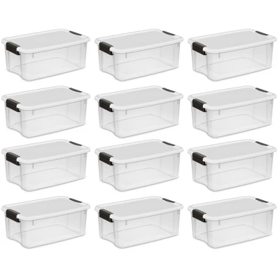 Sterilite Plastic Stackable Storage Container Bin Box Tote With White Latching Lid Organizing Solution For Home & Classroom 7 Sterilite Plastic Stackable Storage Container Bin Box Tote With White Latching Lid Organizing Solution For Home & Classroom - Image 7