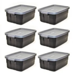 Rubbermaid Roughneck 3 Gallon Rugged Storage Tote With Lid And Handles For Home, Basement, Garage, (6 Pack) -IRIS Storage Deals Store GUEST 206328f3 dc64 4971 a747 0a6c7b740c3b