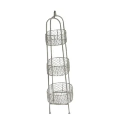 41" 3 Tier Rustic Farmhouse Iron Basket Stand - Olivia & May 16 41" 3 Tier Rustic Farmhouse Iron Basket Stand - Olivia & May -IRIS Storage Deals Store GUEST 209482f8 56c3 4852 a678 af6af550258e