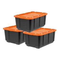 IRIS USA 27Gal/108qt Large Heavy-Duty Storage Plastic Bin Tote Container For Garage With Durable Lid -IRIS Storage Deals Store GUEST 2165fd10 d215 49bf 9ad0 b2a4acca66fa
