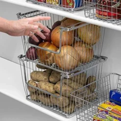 Sorbus Stackable Metal Wire Basket For Kitchen, Home And Pantry -IRIS Storage Deals Store GUEST 223df0ad cad0 4225 8847 52d75798c0a1