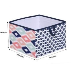 Bacati - Emma Aztec Design Fox Coral/Mint/Navy Storage Box Large -IRIS Storage Deals Store GUEST 239ed19e 4486 423d 9b3a aa551a286314