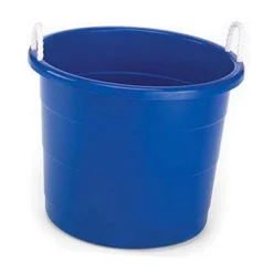 Homz 17-Gallon Plastic Multipurpose Utility Storage Bucket Tub With Strong Rope Handles For Indoor And Outdoor Use, Blue (4 Pack) -IRIS Storage Deals Store GUEST 245e5c27 aee0 432b 963a 4229dc5ef884