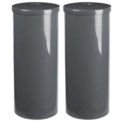 MDesign Toilet Tissue Roll Holder Canister Stand, Stores 3 Rolls, 2 Pack 8 MDesign Toilet Tissue Roll Holder Canister Stand, Stores 3 Rolls, 2 Pack - Image 8