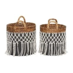 2pk Banana Leaf Storage Baskets Black - Olivia & May 7 2pk Banana Leaf Storage Baskets Black - Olivia & May -IRIS Storage Deals Store GUEST 2484dec8 786a 4435 9929 b7cfab4cb44d