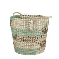 Northlight 14" Natural Woven Seagrass Basket With Teal, Black And White Accents 7 Northlight 14" Natural Woven Seagrass Basket With Teal, Black And White Accents -IRIS Storage Deals Store GUEST 2533e45a 5670 4bcc 9900 63eb0848b172