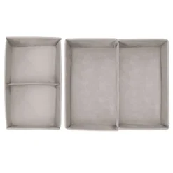 MDesign Fabric Baby + Kid Nursery/Playroom Divided Drawer Bin, 3 Pack, Linen/Tan -IRIS Storage Deals Store GUEST 25916abf 4bac 4b5c 9f2f b9713973ff0f