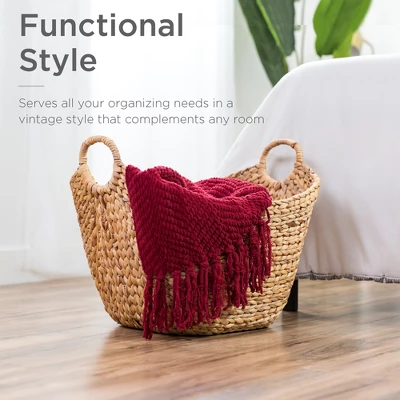 Best Choice Products Portable Large Hand Woven Wicker Braided Storage Laundry Basket Organizer W/ Handles 3 Best Choice Products Portable Large Hand Woven Wicker Braided Storage Laundry Basket Organizer W/ Handles - Image 3