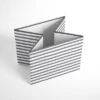 Bacati - Pin Stripes White/Gray Storage Box Large