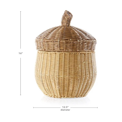 Kaplan Early Learning Acorn Washable Wicker Floor Basket 3 Kaplan Early Learning Acorn Washable Wicker Floor Basket - Image 3