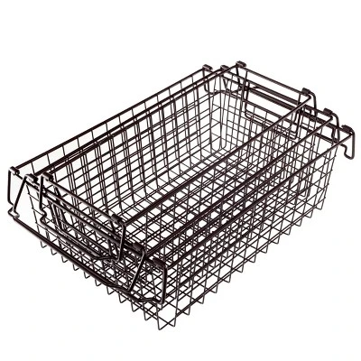 Set Of 3 Storage Bins - Basket Set For Toy, Kitchen, Closet, And Bathroom Storage - Small, Medium, And Large Shelf Organizers By Home-Complete (Brown) 8 Set Of 3 Storage Bins - Basket Set For Toy, Kitchen, Closet, And Bathroom Storage - Small, Medium, And Large Shelf Organizers By Home-Complete (Brown) - Image 8