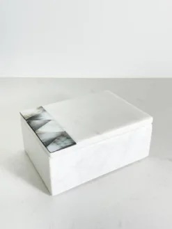 Grey Mother Of Pearl White Marble Decor Box - Anaya -IRIS Storage Deals Store GUEST 2804e872 ddac 4197 af39 f2c69dbe4ae9