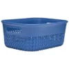 Life Story Lightweight Heavy Duty Storage Woven Basket 4 Quarts, Blue (14 Pack)
