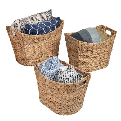 Honey-Can-Do 3pc L Nesting Natural Baskets 1 Honey-Can-Do 3pc L Nesting Natural Baskets