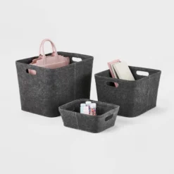 Felt Basket With Stitching - Brightroom™ -IRIS Storage Deals Store GUEST 28a9503f a4a1 4ba4 a7de 0e2505b67450