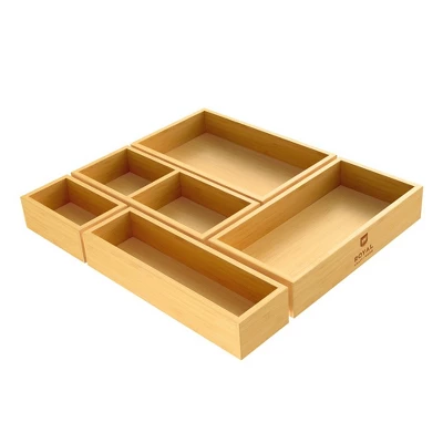 Royal Craft Wood Universal Bamboo Storage Box Set 6 Royal Craft Wood Universal Bamboo Storage Box Set - Image 6