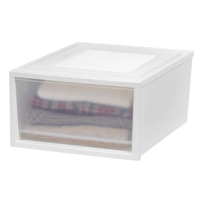 IRIS 3pk Plastic Storage Drawer White 1 IRIS 3pk Plastic Storage Drawer White