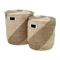Set Of 2 Seagrass Storage Baskets Brown - Olivia & May -IRIS Storage Deals Store GUEST 29a2618a d5c4 4c78 acf4 242eac0cd633