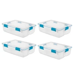 Sterilite Multipurpose Plastic Under-Bed Storage Tote Bins With Secure Gasket Latching Lids For Home Organization -IRIS Storage Deals Store GUEST 29f07ab3 f54a 40d0 adb7 f351bb38570f