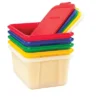 School Smart Storage Tote With Snaptite Lid, 11-3/4 X 15-1/2 X 7-1/2 Inches, Yellow