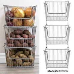 Sorbus Stackable Metal Wire Basket For Kitchen, Home And Pantry -IRIS Storage Deals Store GUEST 2a763c01 dad7 41d1 bcfc eda4b1935f77