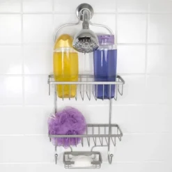 Home Basics Heavy Weight Satin Nickel Shower Caddy -IRIS Storage Deals Store GUEST 2bb63183 c781 4780 b063 5e4080efb5b6