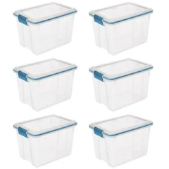 Sterilite 20 Quart Stackable Clear Plastic Storage Tote Container With Clear Gasket Latching Lid For Home And Office Organization, Clear -IRIS Storage Deals Store GUEST 2c862c99 7f0c 4f79 ab04 a483fef7e793