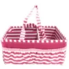 Bacati - Pin Stripes Fuschia Storage Caddy