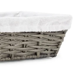 Farmlyn Creek 3-Pack Square Wicker Storage Baskets With Liners With Cloth Lining For Organizing Pantry Shelves, Bathroom, Laundry Room, Closet, 9x4 In -IRIS Storage Deals Store GUEST 2cf719da d0b2 4647 a882 a41168d16c42