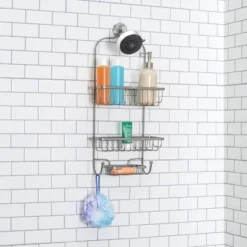 Home Basics Heavy Weight Satin Nickel Shower Caddy -IRIS Storage Deals Store GUEST 2d4232f5 92d0 498a b89b 77d3781aa90e
