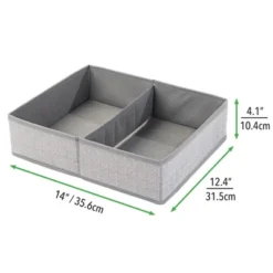 MDesign Fabric Dresser Drawer/Closet Storage, 2 Section Tray, 3 Pack 14 MDesign Fabric Dresser Drawer/Closet Storage, 2 Section Tray, 3 Pack -IRIS Storage Deals Store GUEST 2d6304c5 7f8a 4455 b8f7 3d88f1e8ed6f