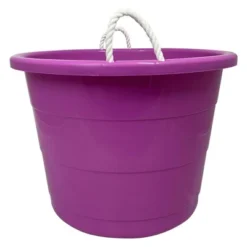 Homz 17 Gallon Durable Storage Buckets With Sturdy Rope Handles For Sports Equipment, Party Cooler, Gardening, Toys And Laundry, Orchid (2 Pack) -IRIS Storage Deals Store GUEST 2d930bae 5f15 4f65 a6b4 4e08f5a94ff5