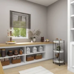 34 X 16 Farmhouse Metal Storage Cart White - Olivia & May -IRIS Storage Deals Store GUEST 2dfd2678 6788 46ab bc41 816c47f50e8d