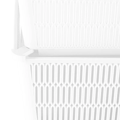 Simplify 2pk Large Slide And Stack Storage Shallow Totes White 5 Simplify 2pk Large Slide And Stack Storage Shallow Totes White - Image 5